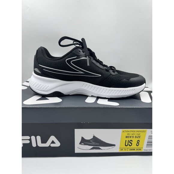 FILA Men’s Action-Stride Energized Black White Athletic Sneakers Shoes Size 8 main image 13